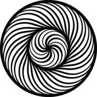 Intricate Spiral Line Pattern Design for Tattoo and Coloring Book Inspiration vector