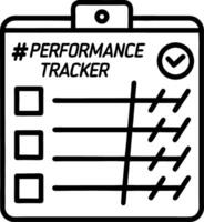 Performance Tracker Checklist with Checkmarks for Productivity and Goal Management vector
