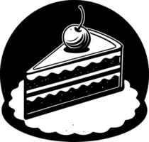 Delicious Slice of Cake with Cherry on Top for Culinary and Baking Themes vector