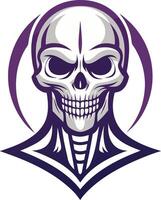 Stylized Skull Design with Sharp Details for Tattoo Art and Graphic Projects vector