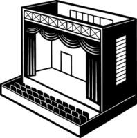 Theater Stage Design for Creative Projects and Educational Uses vector