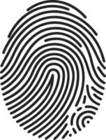 Stylized Fingerprint Design for Security Symbolism and Creative Applications vector