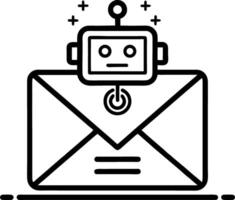 Chatbot Digital Mail Robot Sending Messages Design for Tech and Communication vector