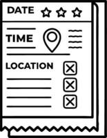 Event Planning Checklist with Date Time Location Fields for Organization and Management vector