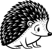 Cute Cartoon Hedgehog Illustration for Coloring Books and Kids Art Projects vector