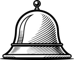 Vintage Serving Bell for Restaurant Design and Menu Illustrations vector