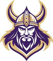 Viking Warrior with Horned Helmet for Logo Design and Graphic Use vector