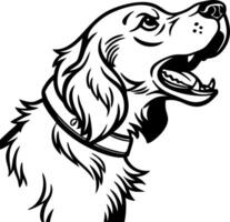 Illustration of a Proud Golden Retriever Dog Head with Detailed Fur and Expression for Creative Design vector