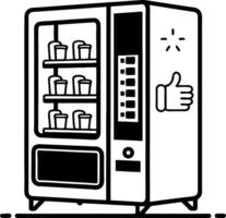 Vending Machine Graphic with Drink Cups for Creative Projects and Educational Materials vector