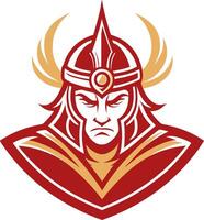 Fierce Warrior Helmet Design Ideal for Highlighting Strength and Valor in Artwork vector