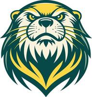 Majestic Lion Head Illustration with Fierce Expression for Use in Logos and Merchandise vector