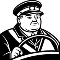 Vintage Driver Illustration in Uniform for Transportation Design and Retro Themes vector
