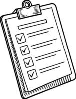 Clipboard with Checklist Illustration Ideal for Organization and Task Management Designs vector