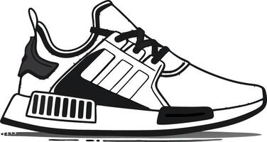 Stylish Modern Athletic Shoe Line Art Design for Fashion Inspiration and Graphic Projects vector