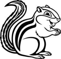 Playful Cartoon Chipmunk Character Design Ideal for Kids Activities and Crafts vector