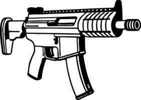 Detailed Illustration of a Handgun Suitable for Graphic Design and Tattoo Projects vector
