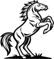 Majestic Rearing Horse Silhouette Perfect for Tattoo Designs and Creative Projects vector