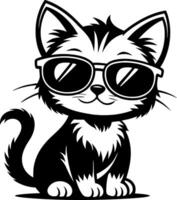 Cool Sunglasses Cat Character Cartoon Design for Fun Illustrations and Creative Projects vector