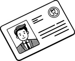 Realistic Portrait Identity Card Design for Personalization and Authentication Uses vector
