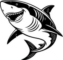 Fierce Great White Shark Illustration for Tattoo Design and Graphic Projects vector