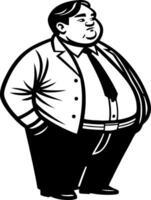 Stylized Chubby Businessman Character Illustration for Fun Designs and Creative Projects vector