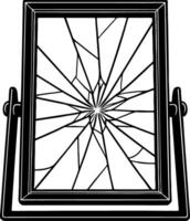 Cracked Glass Picture Frame Design for Creative Projects and Graphic Illustrations vector