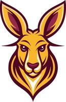 Majestic Kangaroo Head Illustration for Branding and Merchandise vector
