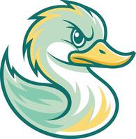Stylized Cartoon Duck Illustration Perfect for Logos and Creative Designs vector