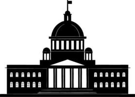 Capitol Building Art Elegant Silhouette for Graphic Design and Architectural Projects vector