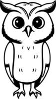 Cute Cartoon Owl Character for Creative Projects and Coloring Books vector