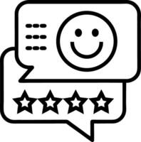 Smiley Face Feedback with Speech Bubble for Ratings and Reviews Design vector