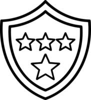 Bold Shield Emblem with Stars Design for Security Themes Badges and Awards vector