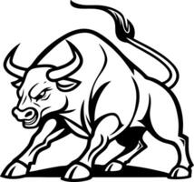 Powerful Bull Graphic Design for Tattoo Art and Modern Branding Projects vector