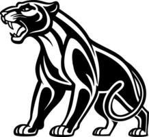 Ferocious Panther Silhouette Design for Tattoo and Graphic Use vector