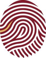 Stylized Fingerprint Design with Intricate Lines and Unique Shape for Tattoo or Graphic Use vector