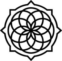 Intricate Mandala Design with Floral Elements for Tattoo Art and Coloring Pages vector