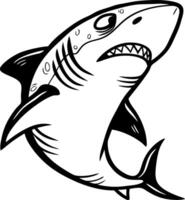 Fierce Shark Illustration for Tattoos and Creativity vector
