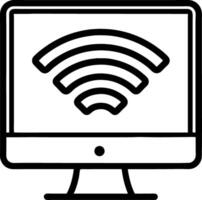 Modern Computer Screen Displaying Network Connection and Data Transfer Concept vector