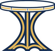 Elegant Round Table Design with Decorative Base Ideal for Home Decor and Furniture Illustration vector
