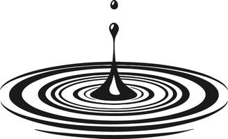 Splashing Water Droplet Creating Ripples on Surface Graphic Design for Modern Projects vector