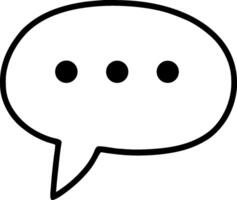Speech Bubble with Three Dots for Conversation and Communication Design Use vector
