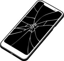 Broken Smartphone Graphic with Shattered Screen Design for Tech Articles and Tutorials vector