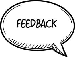Feedback Speech Bubble Graphic for Communication Tools and Creative Projects vector