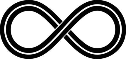 Stylized Infinity Symbol Design for Tattoos and Artwork Representing Eternity and Connection vector