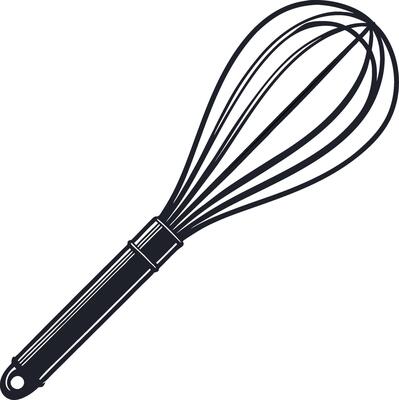 Whisk for Baking Cooking Kitchen Tools Illustrations and Culinary Design Projects