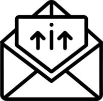 Stylized Envelope with Upward Arrows for Digital Communication and Messaging Designs vector