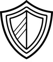 Stylized Shield for Security and Protection Themed Designs Coloring Pages and Tattoos vector