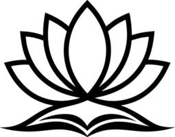 Elegant Lotus Flower Design for Meditation Yoga Spirituality and Wellness Practices vector