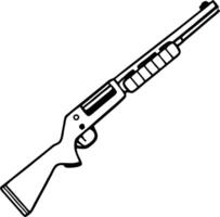 Detailed Illustration of a Classic Hunting Rifle for Design and Graphic Projects vector