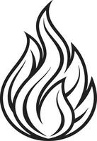 Stylized Flame for Tattoo Design and Graphic Elements vector
